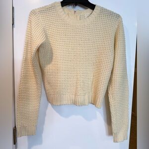 La Hearts Crop Sweater w/Zipper Back